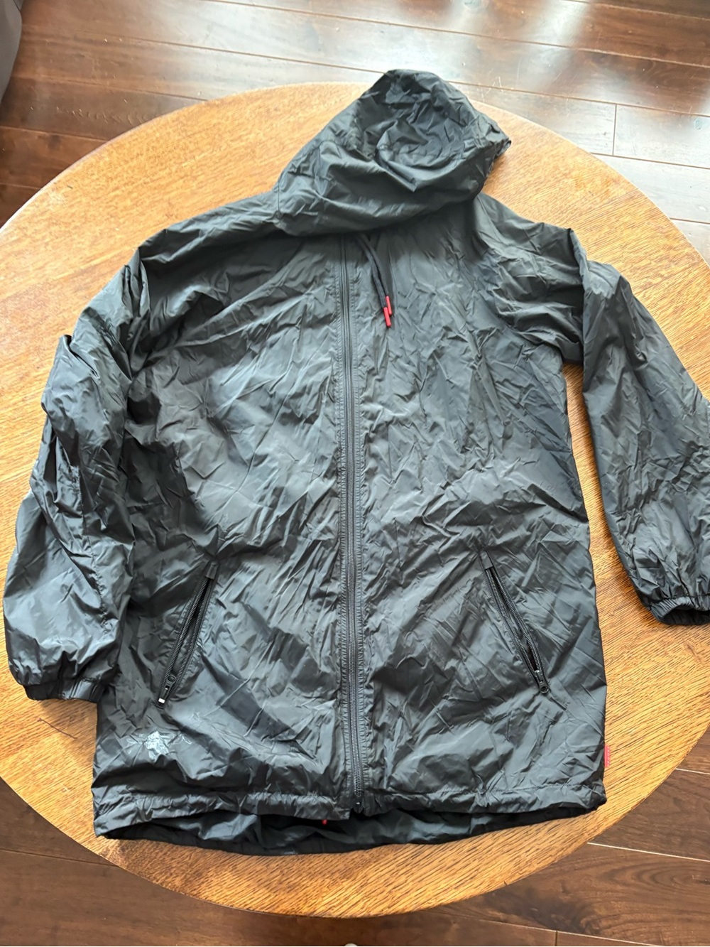Crooks Men's Black Hooded Rain Shell Jacket - Lightweight Water-Resistant